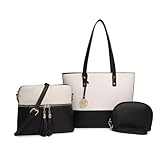 Miss Lulu Borse Mano Donna Pelle, Pochette Donna Multifunzione Set 3 Pezzi, Borsa Tracolla Spalla, Borse Tote Elegante Università Lavoro