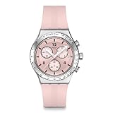 Swatch New Irony Chrono YVS53 Orologio da polso, rosa, Cinturino