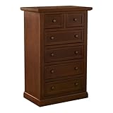 Vicentini arreda CASSETTIERA SETTIMINO IN LEGNO ARTE POVERA NOCE SCURO 4 + 2 CASSETTI TELAIO