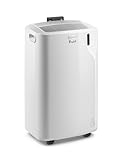 De'Longhi Pinguino PACEM77, Condizionatore Portatile Silenzioso 9.000 BTU/h, 2.1 kW, 70m3, Gas R290, 63 dB, Funzione Deumidificatore, Timer 24 ore, Classe Energetica A, Bianco