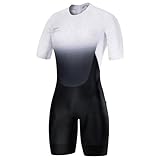 Santic Tuta da Triathlon Uomo Nero, Maniche Corte, M