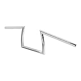 Manubrio Biltwell Keystone XL per Harley Davidson, manubrio cromato moto custom, diametro 25,4 mm.