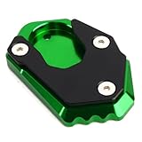 Piastra Ingranditore Estensione Cavalletto Laterale Moto Accessori per Kawasaki ER6N ER6F Z800 Z650 Z900 RS Z800 Z1000 Z1000SX NUOVO Ninja 300 650 ninja1000sx ZX6R ZX10R 2017-2023 2024 2025 (Verde)