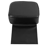 Poltrona Barbiere per Salone di Bellezza con Cuscino per Seggiolino per Bambini Barbiere Nero, 19,29"L x 12"L x 6 10"A (Nero)