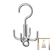 Ganci per borse da armadio - Ganci e contenitori per borse, organizer per grucce per sciarpe | Porta cintura girevole a 360 gradi con 4 ganci, gancio salvaspazio per borsa, gancio per cintura per arma