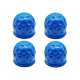 JNNJ 4 Pezzi Tappo Gancio Traino Rimorchio Copertura a Sfera, Copri Palla Gancio Auto, Plastica Tappo di Protezione Gancio Traino Rimorchio, per Camion Collettori Semirimorchi Autovetture(Blu)