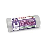 Gallo, 15 SacchettI Spazzatura in Plastica Riciclata, 100% Riciclato, 53x68cm, 30Litri, TRASPARENTE