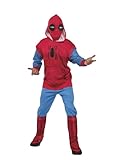 RUBIE'S Marvel Ufficiale SPIDER-MAN - Costume di lusso con felpa di design Spider-Man HomeComing per adulti, taglia STD, costume con tuta dolce e passamontagna Halloween