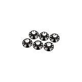 Fender 099 – 0930 – 000 Pure Vintage Black/Silver Ski Ted Amplifier Knobs, Set of 6