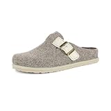 inblu Pantofole Donna Ecofriends con Fibbie, Comode e Sostenibili, Tortora, 38 EU