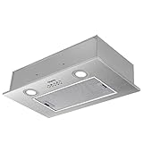 CIARRA CBCS5913A Cappa Aspirante Incasso 52cm - 300m³/h - 3 Velocità - Doppia Modalità - Facile Installazione - Acciaio Inox