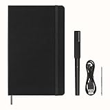 Moleskine SWSPEN3, Smart Writing Set, Smart Notebook con Smart Pen Inclusa, Taccuino Moleskine Smart, Taccuino Digitale con Pagine a Righe, Large, 13 x 21 cm, Nero