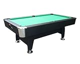 Biliardo BLACK NORMAN LIGHT (panno verde) - 214 x 123 cm - con ritorno di biglia ed tutti gli accessori