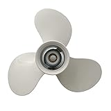 Barca Elica 9 7/8x12 per Yamaha Fuoribordo 25-30HP Alluminio 10 Denti OEM NO:664-45954-00-EL 9.9x12