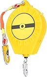 Linea Vita Retrattile Autoretrattile, 3-20 M, Dispositivo di Protezione Anticaduta di Sicurezza in Altezza per Lavori Aerei, Treppiede, Siti di Arrampicata, Struttura A Doppia Chiusura, 3m