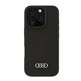 Audi Custodia in silicone per iPhone 16 Pro 6.3", nero AU-LSRIP16P-Q3/D1-BK