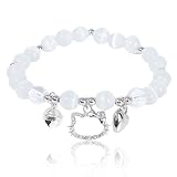 NHPY Bracciale Gattino Regali per Bambina, Braccialetto Gattino, Bracciale di Perline con Gattino, Braccialetti per Bambini, Gioielli Regalo per Ragazze Compleanno e Natale, 1 pezzo