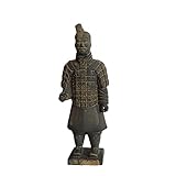 Romancemit 8,2” statue di guerrieri di terracotta, Soldato, Cina antico esercito di terracotta guerrieri scultura casa display display da tavolo souvenir