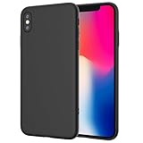 NEW'C Cover per iPhone X, iPhone XS (5,8 Pulgadas) in custodia silicone ultra sottile nero [Ultra Leggera]