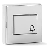 CABLEPELADO Pulsante campanello superficie, interruttore campanello superficie, pulsante campanello per montaggio superficiale, pulsante campana superficie, 10A 250V, 65 x 65 mm montaggio superficie