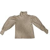 Coconudina Dolcevita Bambina Maglione Ragazza Maglia Morbida Calda Elasticizzata Femminuccia 8-16 Anni Chic Raffinata e Particolare Colore : Beige Taglia : 40-12 Anni