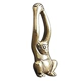 MAGICLULU Ornamenti delle scimmie in ottone Statue per la casa Figurina decorazione bronzo statua della scimmia feng shui chiave arredamento di scimmie figura di gibbone in miniatura D'oro
