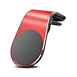 Porta Cellulare Auto Magnetico per Mitsubishi Lancer, Rotazione Supporto Auto Smartphone Supporto Supporto per Bocchette dell'Aria,Red