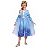 Disney - Costume da principessa ufficiale Frozen La regina del ghiaccio 2 Elsa per bambini, costume da principessa per Halloween, Carnevale, compleanno, taglia M