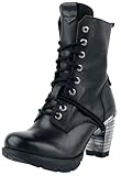 New Rock Trail Negro Tacon Acero Donna Stivali nero EU37 pelle