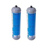 GASFRIGO® - N° 2 Bombole CO2 monouso da 600 gr.-MADE IN ITALY - le originali per uso alimentare -attacco M11x1 per gasatori acqua frizzante