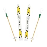 Nordstern Sci in miniatura con bastoni da sci – sci sportivo come accessorio per il gnomo di Natale e decorazione natalizia per paesaggi invernali, lunghezza 10 cm