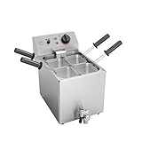 METRO Professional Cuocipasta Elettrico da Banco GNC1008, Acciaio Inox, 8 L, 4 Cestelli, 3150 W, con Rubinetto, Argento