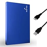 Storite Disco rigido esterno portatile 320 GB con archiviazione di backup esterna USB 3.0 Trasferimento rapido dei dati Adatto per PC, Mac, Windows, Giochi, laptop e desktop (Blu)