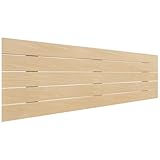 DHOME Testiera di Legno riciclato DM Stile Pallet Orizzontale Letto Pallet Ferramenta inclusa (160x46 Pallet 5, Legno Naturale)