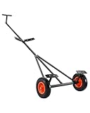 VEVOR Carrello per Rimorchio in Acciaio al Carbonio Regolabile in Altezza, Sfera Supporto Antiscivolo Pneumatici, Trasportatore per Spostamento di Rimorchi per Camper, Capacità di 190 kg