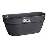 Elho Vibia Campana Wall Basket 35 - Fioriera per Balcone esterno - Ø 35.0 x H 14.8 cm - Nero/Anthracite