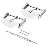 cobee Set di sostituzione della chiusura del cinturino dell'orologio, Sostituzione della fibbia dei cinturini per cinturini per orologi in acciaio inossidabile 2 pezzi per larghezza ansa (22mm)