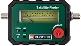 Parkside Finder Satellite | Misuratore di segnale satellitare con cavo di collegamento audio e F per regolare la ciotola satellitare digitale | Finder satellitare digitale
