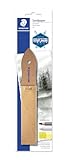 STAEDTLER - Carta vetrata (12 Fogli di Carta vetrata fine su Manico in Legno, per temperare, per Forme coniche o Curve ellittiche, Blister), 923 23BK-C