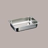 Lucgel Vaschetta Bacinella Classica in Acciaio Inox 360x165H80mm Ideale per Vetrina Gelato - 1 pezzo -