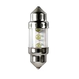 Pilot LAMPA - 12V Lampada siluro 3 Led - 10x31 mm - SV8,5-8 - 2 pz - D/Blister - Bianco