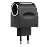 CERRXIAN Convertitore CA a CC, Adattatore da Spina Europea per Accendisigari da Auto da 230 V a 12 V e 500 mA Max 6 W Adattatore di Alimentazione per Auto Mini Convertitore di Tensione Spina UE
