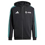 Adidas Uomo Mercedes - AMG Petronas Formula One Team Dna Full Zip Hood Men, Black/White, XXL