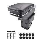 Bracciolo doppio strato nero in pelle PU adatto per Ford Focus MK2 2005-2011 scatola portaoggetti centrale auto 2009