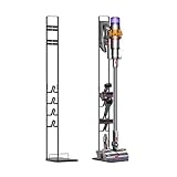 Organizzatore Aspirapolvere Dyson, Metallo, Compatibile con Dyson V15 V12 V11 V10 V8 V7 V6 - DC58/ DC59/ DC62/ DC74. Supporto per il Pavimento, senza Forare la Parete. Staffa Verticale.