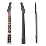 Manico per chitarra in acero di alta qualità per chitarre Fender Telecaster, acero canadese con tastiera in palissandro, 22 tasti jumbo medi, finitura posteriore nera opaca - Accesso truss rod alla