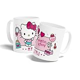 Konix Hello Kitty Tazza in ceramica - 320 ml - Design My Style - Bianco