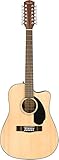 Fender CD-60SCE 12-String Acoustic Electric Guitar, with 2-Year Warranty, with Fishman Pickup with Tuner and Equalizer, Rounded Walnut Fingerboard, Glossed Natural Finish, Mahogany Construction