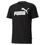 Puma Ess Logo Tee T-shirt, Black, L Uomo