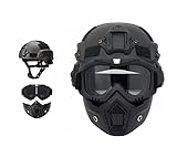 MICH Caschi tattici con maschera staccabile per Airsoft, Paintball e Caccia - Perfetti per le attività all'aperto